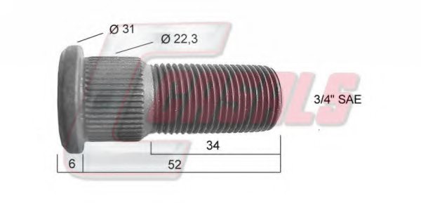 CASALS 21423 Wheel Stud
